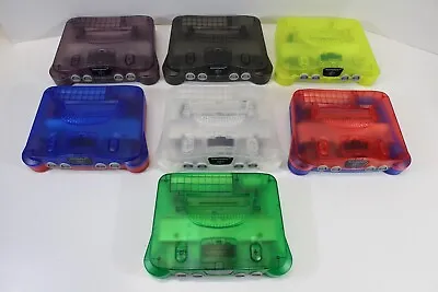 Nintendo 64 N64 Clear Transparent Console LED NTSC REGION FREE Mod Various Color • $19.99