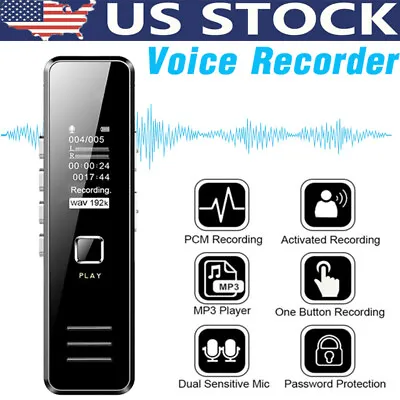 Spy Digital Voice Activated Recorder Mini Small Hidden Audio Recording Device US • $18.99