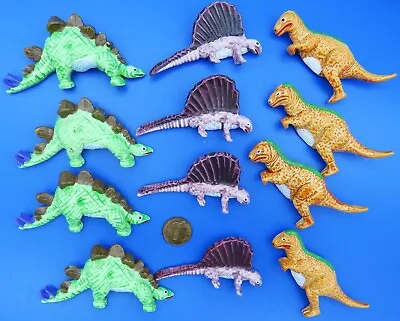 PIN / BUTTON Lot Of 12 Vtg DINOSAUR Edaphosaurus Stegosaurus Allosaurus COLORFUL • $17.99