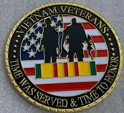 * VIETNAM VETERANS *NEVER FORGET* Challenge Coin Comes In Clear Airtight Capsule • $8.29
