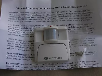 New X10 Hawkeye Motion Detector. Model: MS-13A • $15.75