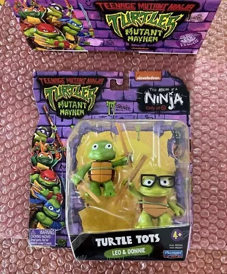 TURTLE TOTS Leo & Donnie Teenage Ninja Turtles Mutant Mayhem TMNT Target Ex! • $15.75