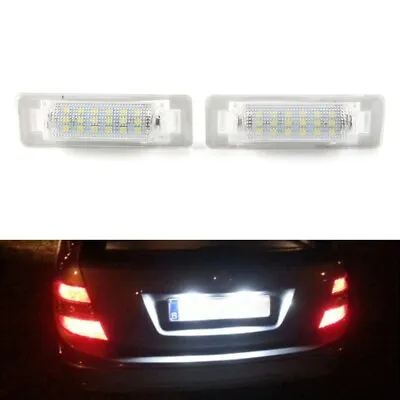 2x White 18 LED License Plate Lights For Mercedes Benz C/E-Class W210 W202 4DR • $16.98