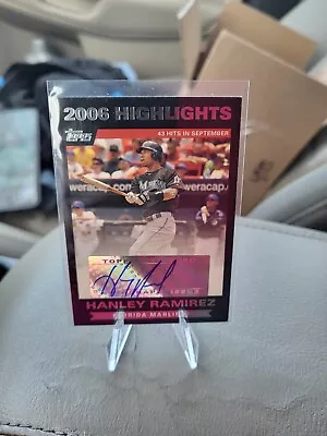 2007 Topps Hanley Ramriez 2006 Highlights Auto #HAHR Signed Card • $7.89