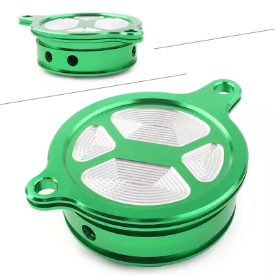 CNC Oil Filter Cover Cap For Kawasaki KX450 450F 2006-15 KLX450R 08-15 Green • $19.66