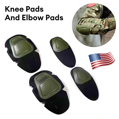 Tactical Combat Elbow Knee Pads Set Protective Gear For G3 Military Pant & Shirt • $12.77