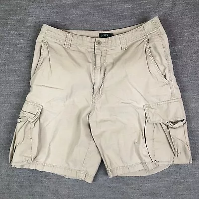 J Crew Cargo Shorts Mens 32 Beige Workwear Outdoors Canvas Preppy Khaki 33x8.5 • $14.69