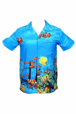 Mens Hawaiian Shirt Stag Beach Hawaii Aloha  Summer Holiday Fancy Digital Nimo • $12.42