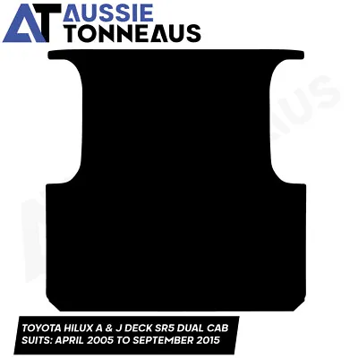 Rubber Ute Mat For Toyota Hilux Dual Cab - A & J Deck SR5 - (Apr 05 To Sept 15) • $124.99