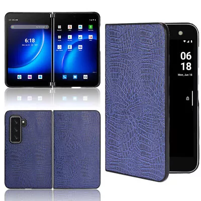 For Microsoft Surface Duo 2 Crocodile Pattern PU Leather Shockproof Case Cover • $12.04