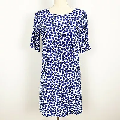 KATE SPADE Size 2 XS Blue Floral Shift Dress Mini New York Designer 8 10 • $44.50