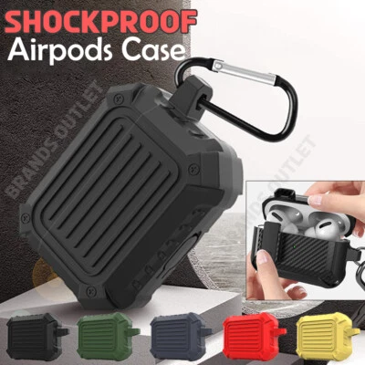 $9.90 • Buy Heavy Duty Armor Airpods 1 2 3 Pro Case Shockproof Hard Silicone Cover 4 Apple