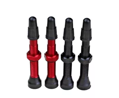 2x Bike Tubeless Presta Valves Stem Aluminum 40/44mm Removal Tool Red/Black • $7.99