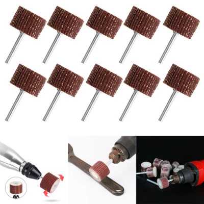 £3.19 • Buy 10x Sanding Sandpaper Flap Wheel Discs 80-600 Grit For Dremel Shank Rotary Tools