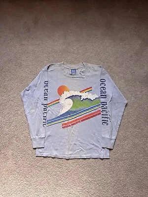 Vintage 1980s Ocean Pacific OP T-Shirt Long Sleeve Surf Single Stitch Size XS • $30