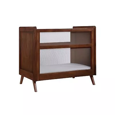 BreathableBaby Breathable Mesh 2-in-1 Mini Crib With Mattress — Walnut  • $363.55