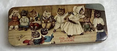 Vtg Metal Tin Pen Pencil Box Kittens Cats In School Animal Decorative England • $17.32
