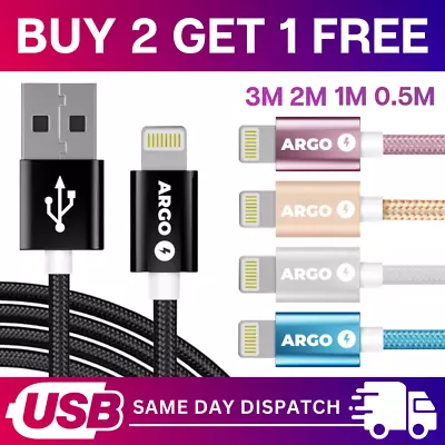 Fast Charger Sync USB Cable For Apple IPhone 6 7 8 X XS XR 11 12 13 14 Pro IPad • £2.79