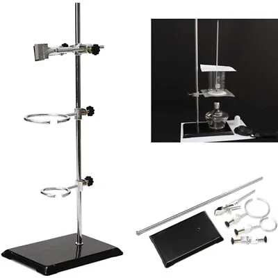 50cm Laboratory Stand Chemistry Lab Flask Support Ring Base & Lab Clamp Kit USA • $20