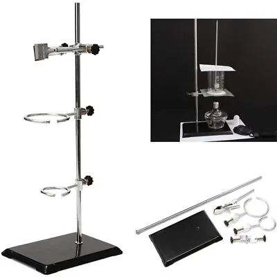 Lab Iron Stand Flask Condenser Clamp Ring Rack Set Support Holder Chemistry Tool • $19