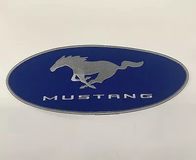 Brand New Blue And Silver 10.75” Ford Mustang Pony Embroidered Iron On Patch! • $18.99