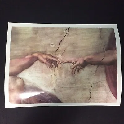 Michelangelo's The Creation Of Man Hands 11.25  X 8.75  Sistine Chapel Art Print • $19.95