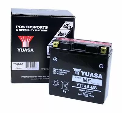 Yuasa YT14B-BS Yamaha FJR1300 A '03-'13 AGM Fresh Pack 12 Volt Battery • $134.88