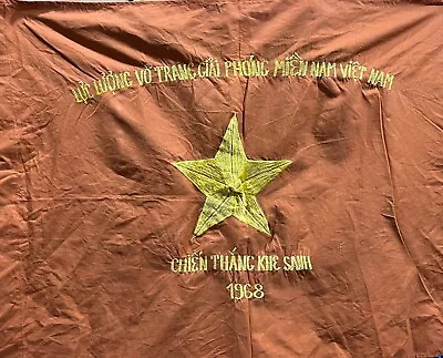 Flag  VC Vietcong NVA NLF North Vn Army Flag Khe Sanh In 1968 Year A13 • $34