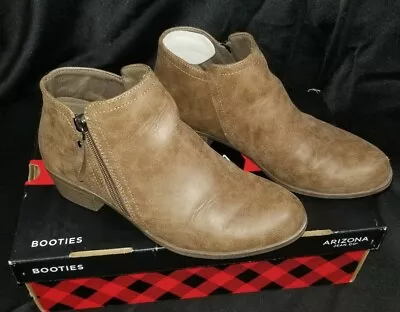 Arizona Jean Co. Women's Size 9M Galen Taupe Zip Up Bootie Boots - Used *READ* • $8