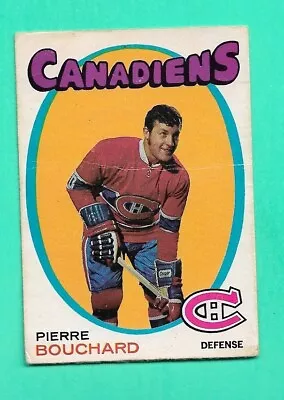 (1) Pierre Bouchard 1971-72 O-pee-chee  # 2 Canadiens Rookie Creased  (h5360) • $25.71