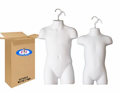 EZ-Mannequins Toddler & Child Mannequin Torso Hollow Back Set For Hanging White • $32.40