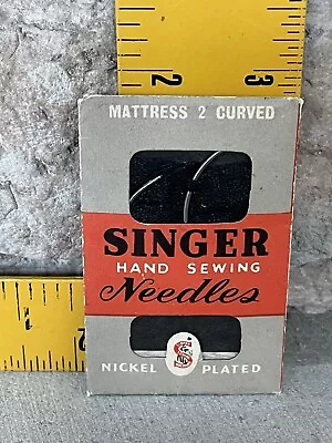 Singer Hand Sewing Needles Nickel Plated  Mattress Curved Redditch England 1940s • $9.95