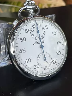 Vintage Minerva Split Seconds High Grade 11J Stop Watch Timer Running Estate • $799