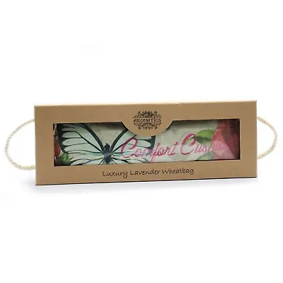 Gift Boxed Luxury Wheat / Lavender Bag Microwavable Warmer Heat Butterfly & Rose • £14.89