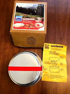 $24.99 • Buy N.O.S. Vintage 8 Piece MIRRO ALUMINUM   M-4310-35 Backpacker Compact Camp Set