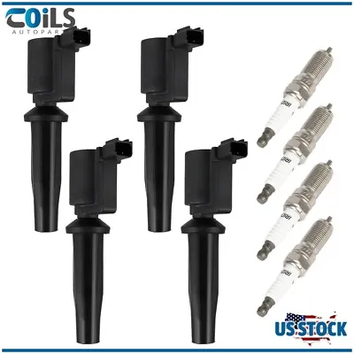 4 Ignition Coils And 4 Spark Plugs For Ford Fusion Escape Mercury Mariner 2.5L • $38.49