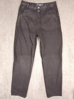 VTG Guess Pascal 075 Loose Fit Tapered Leg Jeans 33x32 (31x30) Black Denim Y2K • $55