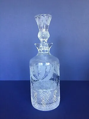 Edinburgh Crystal Thistle Decanter- Very Unusual Shape • £95