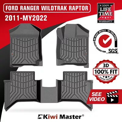 $149.95 • Buy KIWI MASTER 3D TPE Car Floor Mat For Ford Ranger Wildtrak Raptor 2011-MY2022 PX