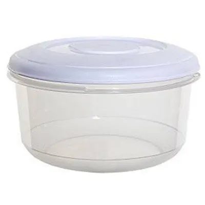 Whitefurze Round Food Container 2 Litre Store Tub Clear Cake Salad Lunch Box • £6.35