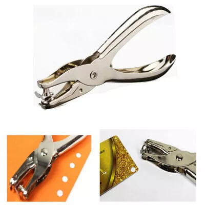 6mm Single One Hole Hand Held Paper Punch Ticket Craft Puncher Metal Cut Plier • $2.31