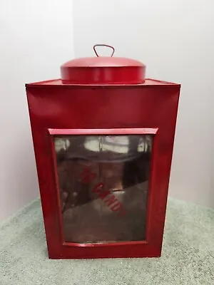 Vintage Candy Tin 1 Cent Penny Store Display Container Red Rectangle Box • $29.99