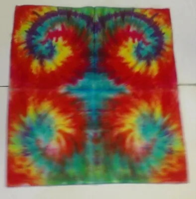 $8.99 • Buy Sunshine Joy 4 Panel Swirl Tye Dye Rainbow Bandana Headband 100% Cotton Hanky