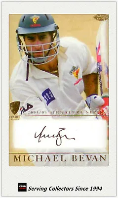 2004-05 ESP Cricket Australia Trading Card Signature Card: MICHAEL BEVAN • $60