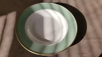 Rare VTG Mayer China Beaver Falls PA Green Gold Rim Soup Bowl. 9  • $12.99