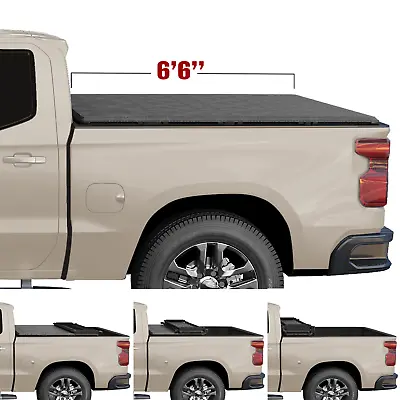 Tonneau Cover 6.5FT 4-FOLD Truck Bed For 2007-13 Chevy Silverado GMC Sierra 1500 • $161.99