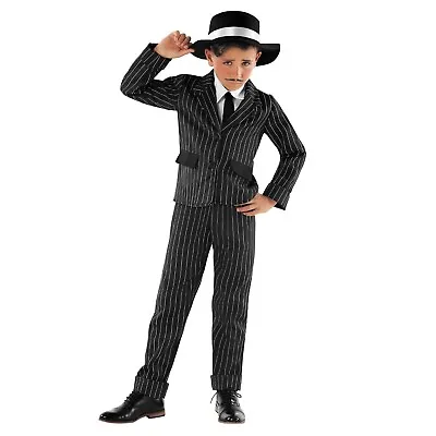 Boys 20s Little Gangster Costume S - XL Kids 1920s Mafia Boss Suit Halloween • $29.99