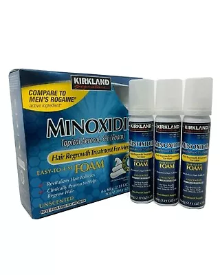 Kirkland Men's Hair Loss Regrowth 5% Minoxidil Topical Foam 3 Month 06/2025 • $37.99