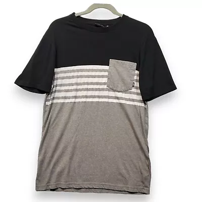 Vans Skateboarding Short Sleeve Crew Shirt Men M Black Gray Pocket • $12.73