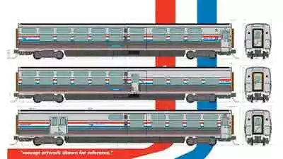 N Kato 106-8004 VIEWLINER II 4-CAR SET AMTRAK PHASE III HERITAGE SCHEME • $130